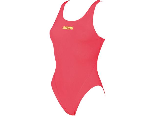 Arena Solid High Badeanzug Swim Tech Back - 36 fluo red/soft green