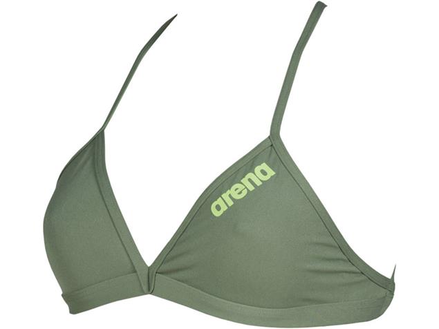 Arena Solid Tie Back Top Schwimmbikini Oberteil - 30 army/shiny green