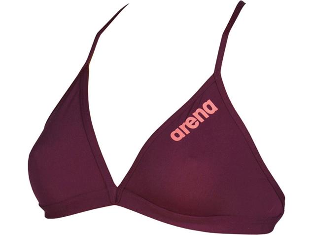 Arena Solid Tie Back Top Schwimmbikini Oberteil - 36 red wine/shiny pink