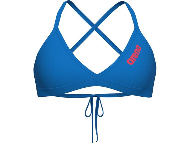 Arena Solid Tie Back Top Schwimmbikini Oberteil - 38 blue river