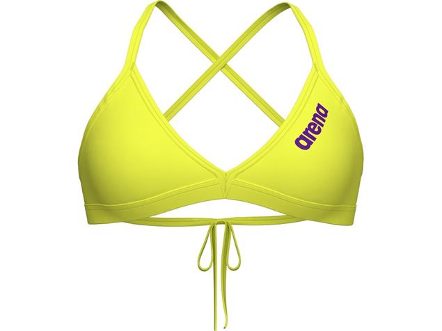 Arena Solid Tie Back Top Schwimmbikini Oberteil - 34 soft green