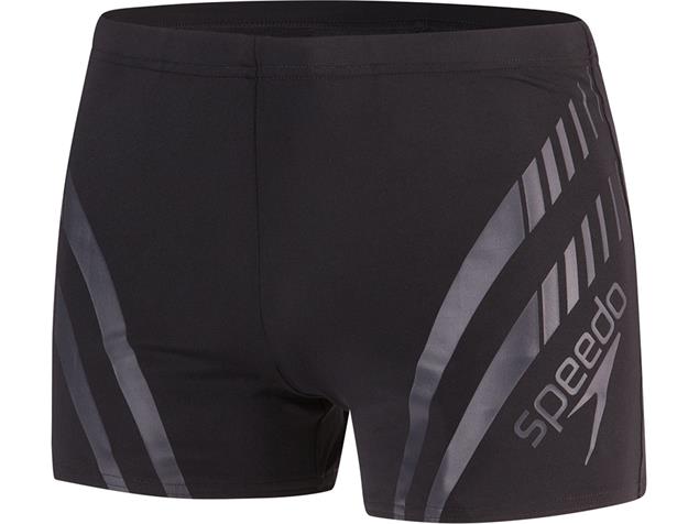 Speedo Sport Panel Aquashort Badehose  Endurance+ - 5 black/grey