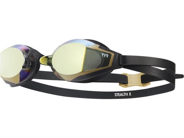 TYR Stealth-X Race Mirror Schwimmbrille - black-gold/gold