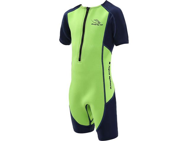 Aquasphere Stingray HP2 Kinder Neoprenanzug Short Sleeve - bright green/navy blue 104