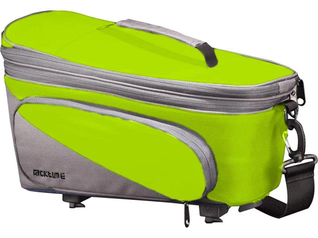 Racktime Talis Trunk Bag Eco Gepäckträgertasche - lime green/stone grau