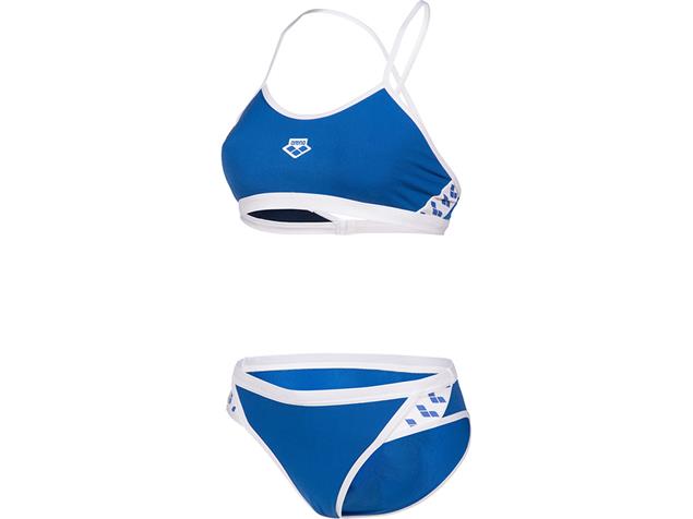 Arena Team Icons Solid Schwimmbikini Cross Back 005037 - 40 royal/white