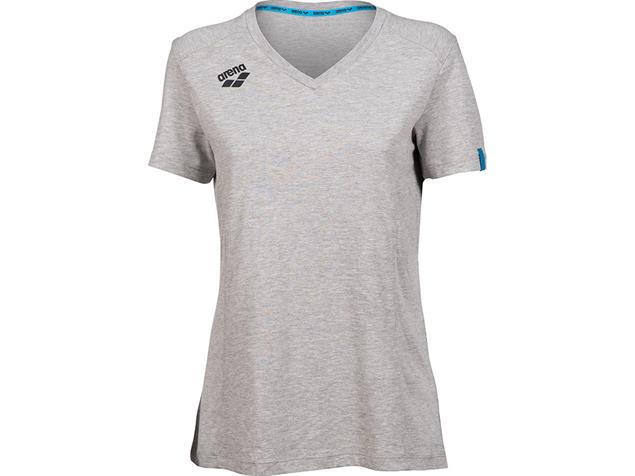 Arena Team Line Damen Baumwoll T-Shirt 004892 - S medium grey heather