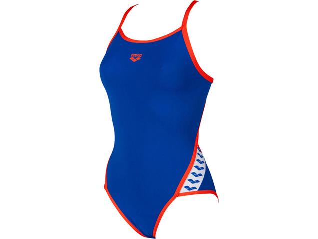 Arena Team Stripe Badeanzug Super Fly Back - 32 neon blue/nectarine