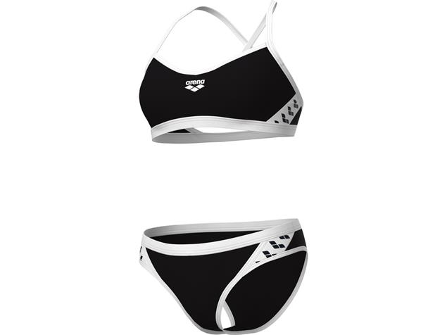 Arena Team Icons Solid Schwimmbikini Cross Back - 42 black/white