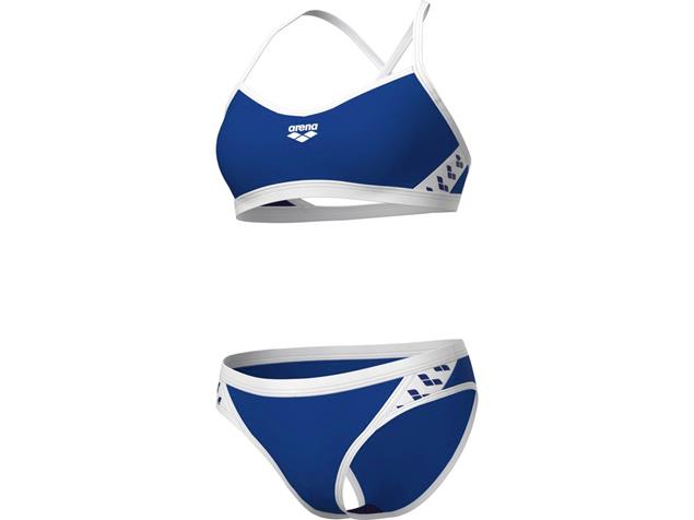 Arena Team Icons Solid Schwimmbikini Cross Back - 34 royal/white