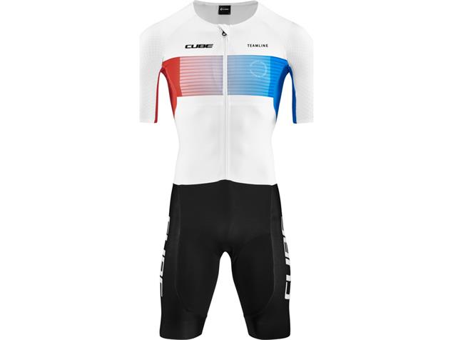 Cube Teamline Tri Suit Triathlon Einteiler - XXL black'n'blue'n'white