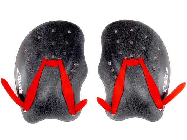 SpeedoTech Hand-Paddles red/grey - S