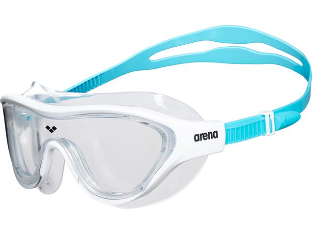 Arena The One Mask Junior Schwimmbrille - white-lightblue/clear