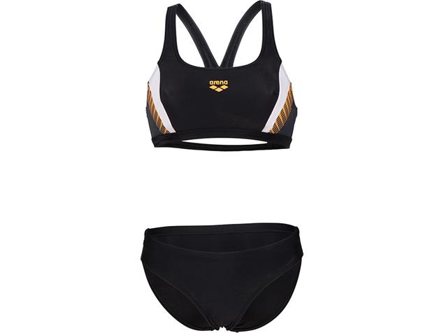 Arena Threefold Bikini New Swim Pro Back - 36 black/asphalt/white