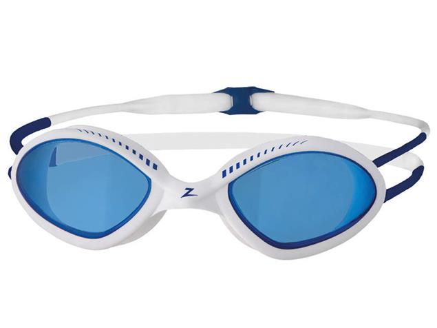 Zoggs Tiger Schwimmbrille white-blue/blue - Small Fit