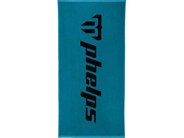 Phelps Towel Baumwoll Handtuch 140x70 cm - turquoise/black