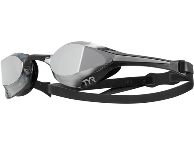TYR Tracer X Elite Racing Mirror Schwimmbrille Adult Fit - black-black/silver