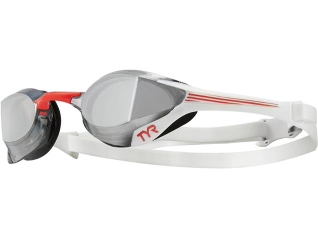 TYR Tracer X Elite Racing Mirror Schwimmbrille Adult Fit - silver/red/white