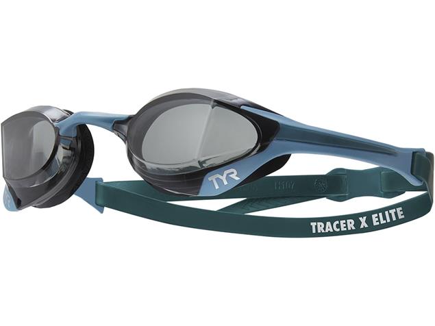 TYR Tracer X Elite Racing Schwimmbrille Adult Fit - teal/smoke