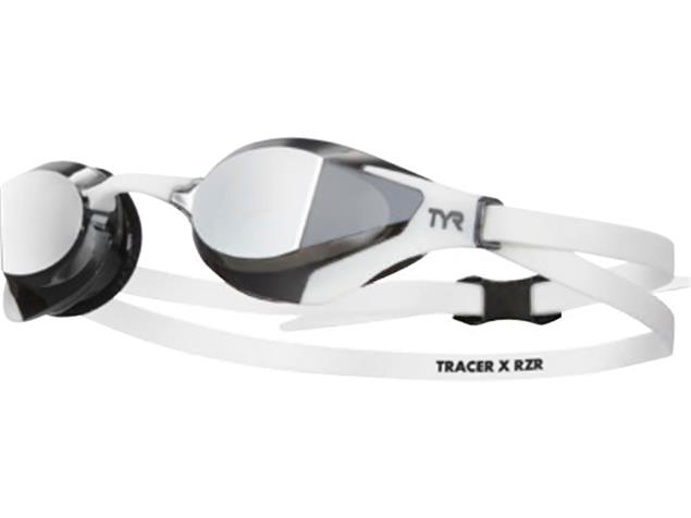 TYR Tracer X RZR Racing Mirror Schwimmbrille Adult Fit - silver/white/white