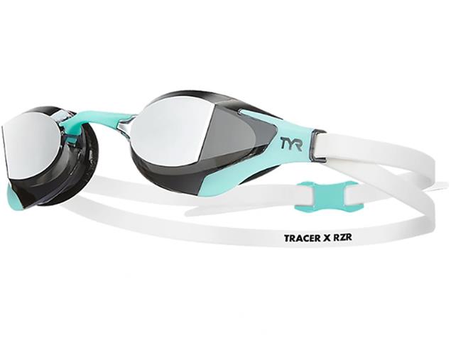 TYR Tracer X RZR Racing Mirror Schwimmbrille Adult Fit - silver/mint/white
