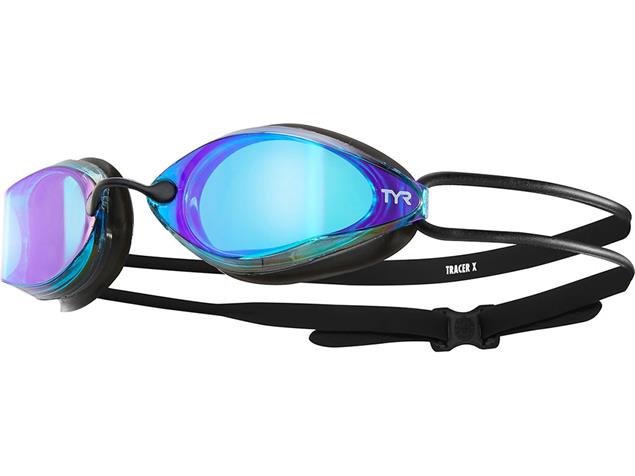 TYR Tracer X Racing Mirror Schwimmbrille Adult Fit - black/blue
