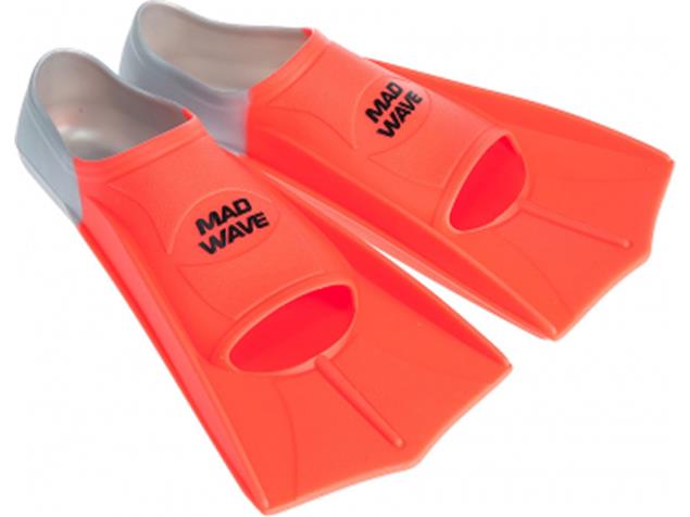 Mad Wave Training Fins Kurzflosse Schwimmflossen Silikon - 37-38 orange