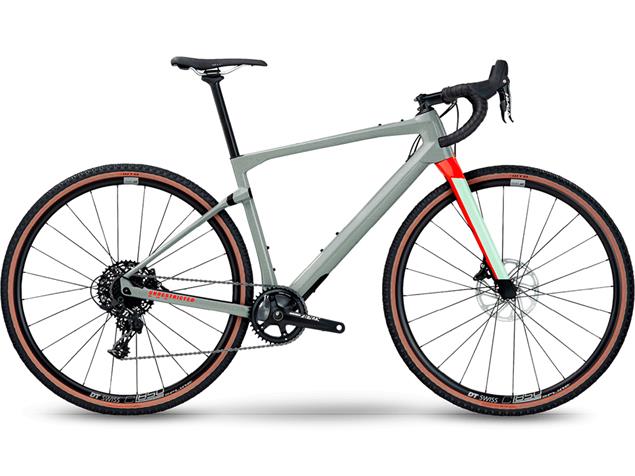 BMC UnReStricted ONE V1 Gravel Roadbike - L speckle grey/neon red