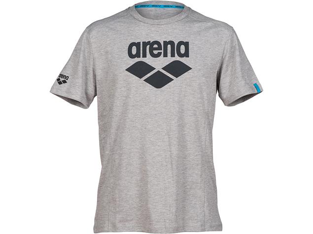 Arena Unisex Cotton Logo T-Shirt - L medium grey heather