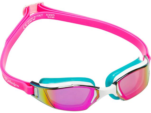 Phelps XCEED Titanium Mirror Lense Schwimmbrille - pink-turquoise/pink