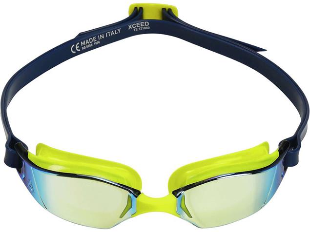 Aquasphere Xceed Mirror Yellow Schwimmbrille - bright yellow-navy blue/yellow