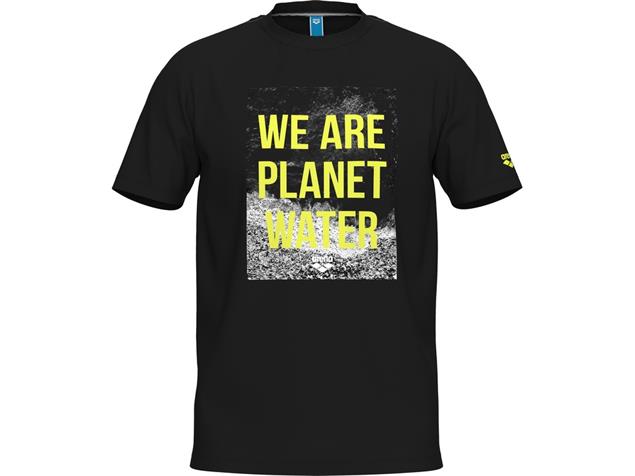 Arena Herren Baumwoll T-Shirt - XXL black/we are planet water