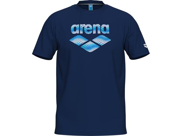 Arena Herren Baumwoll T-Shirt - L navy/arena fish scales