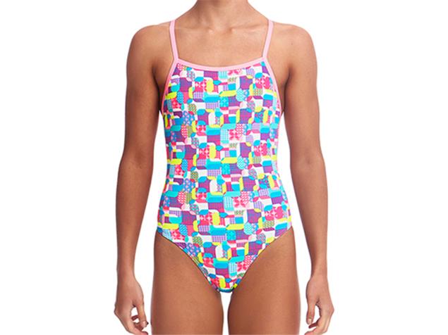 Funkita Patched Up Girls Badeanzug Strapped In - 140 (8)